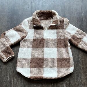 Cozy Brown and White Checkered Jacket